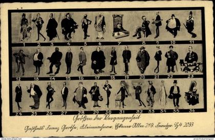 CPA Kleinmachnow in Brandenburg, Gasthaus Franz Grothe, Größen der Vergangenheit, Portraits