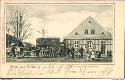 CPA Kolkwitz im Spreewald Niederlausitz, Gasthof von Paul Matzanke
