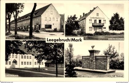 CPA Leegebruch in Brandenburg, Eichenallee, Landambulatorium, Pestalozzischule, OdF Denkmal