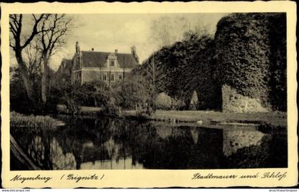 CPA Meyenburg in der Prignitz, Stadtmauer, Schloss