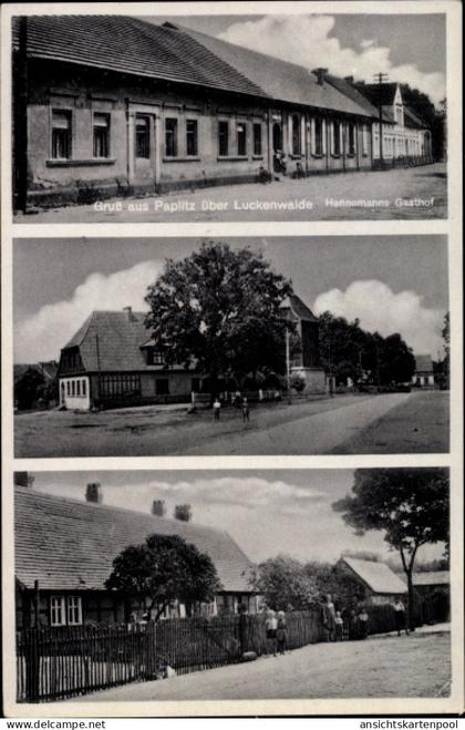 CPA Paplitz Baruth in der Mark, Hannemanns Gasthof, Ortsansichten