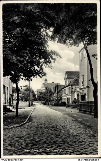 CPA Särchen Annahütte Schipkau in der Niederlausitz, Blick in die Bahnhofstrasse