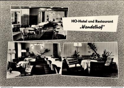 CPA Schwarzheide in der Niederlausitz, HO Hotel und Restaurant Wandelhof, Innenansicht