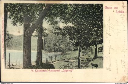 CPA Seddin Seddiner See Brandenburg, W. Kaltenbach's Restaurant Jägerhof
