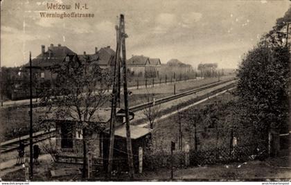 CPA Welzow in der Niederlausitz, Brikett-Fabrik Werminghoff, Werminghoffstraße, Bahnanlagen