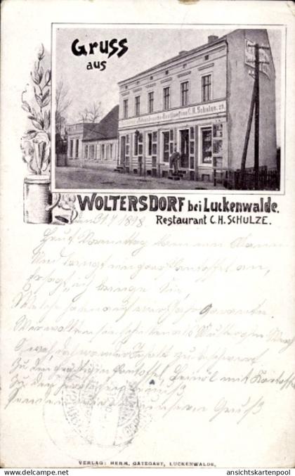CPA Woltersdorf Nuthe Urstromtal Brandenburg, Restaurant, Außenansicht