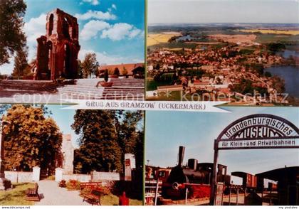 Gramzow Uckermark Ruine Fliegeraufnahme Bahn Museum