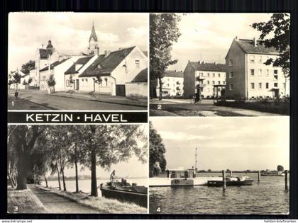Ketzin/Havel, Strassenansichten, Uferpromenade, an der Fähre