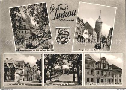 Luckau Niederlausitz Lange Strasse Roter Turm Buergerhaus Renaissancestil Markt