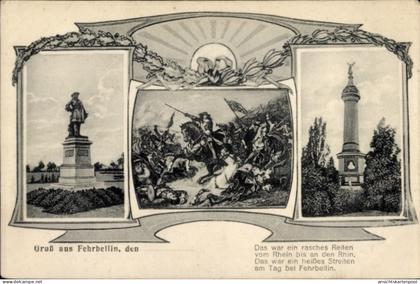 Passepartout CPA Fehrbellin in Brandenburg, Denkmäler, Gemälde
