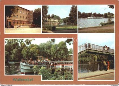 Woltersdorf Erkner Kalksee Schiffsanlegestelle Schleusenbruecke