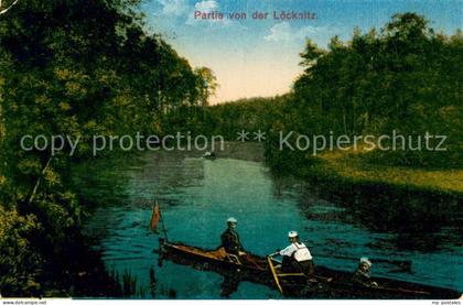 Woltersdorf Erkner Partie von der Loecknitz Ruderboot