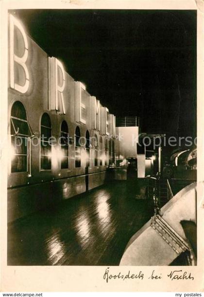 Bremen Bootsdeck bei Nache Bremen-Express
