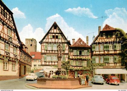 Bretten Baden Marktbrunnen Altstadt Fachwerkhaeuser