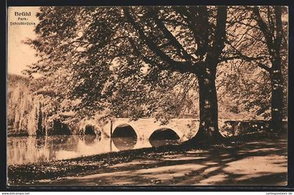 AK Brühl / Rheinl., Park-Schlossbrücke