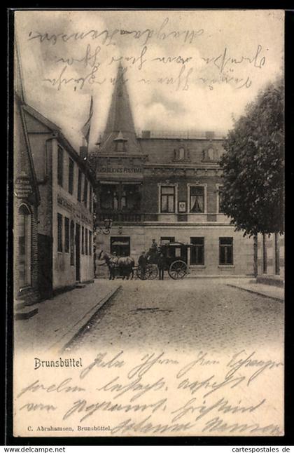AK Brunsbüttel, Blick auf das Kaiserliche Postamt
