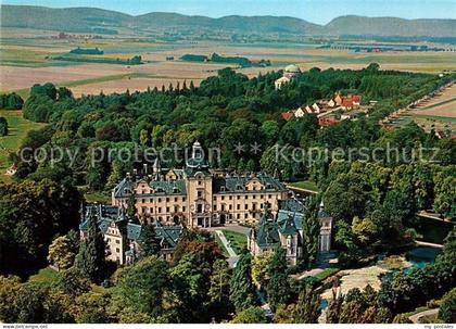 Bueckeburg Schloss Bueckeburg mit Mausoleum un Wesergebirge Fliegeraufnahme