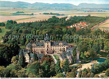 Bueckeburg Schloss Bueckeburg mit Mausoleum und Wesergebirge Fliegeraufnahme
