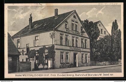 AK Bünde i. W., Hotel Westfälischer Hof