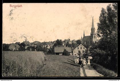 AK Burgstädt, Ortsansicht
