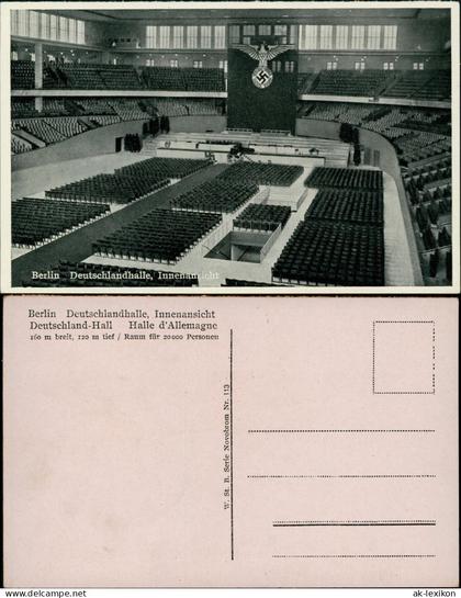 Charlottenburg-Berlin Deutschlandhalle - Innen - Propaganda WK2 1936