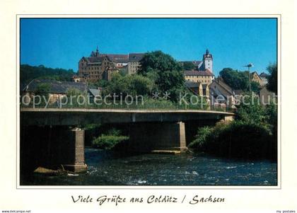 Colditz Schlosskomplex Bruecke Muldepartie
