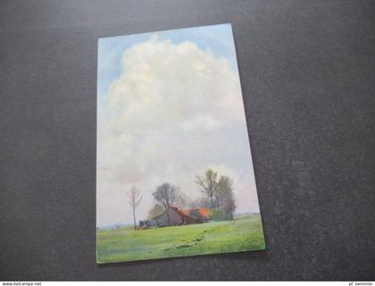 1911 AD Bayern Künstler AK Photochromie No.2134 Serie 96 "Dachau" Bauernhof / Hoftselle / Stempel K1 Geisenfeld