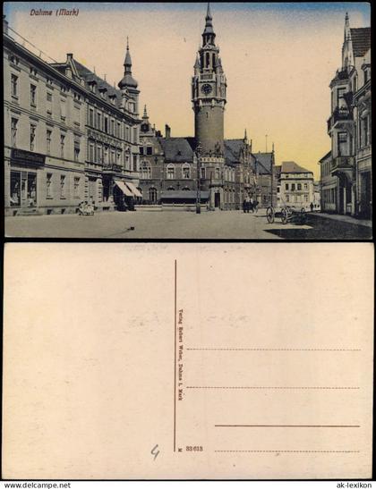 Ansichtskarte Dahme (Mark) Straßenpartie Geschäfte 1909