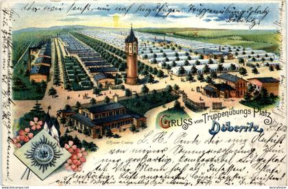 Gruss vom Truppenübungs Platz Döberitz - Litho