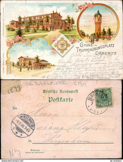 Litho AK Dallgow-Döberitz Truppenübungsplatz - Offizierscasino MB 1899