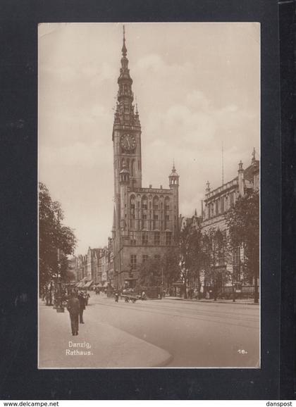 Danzig AK Rathaus 1929 gelaufen