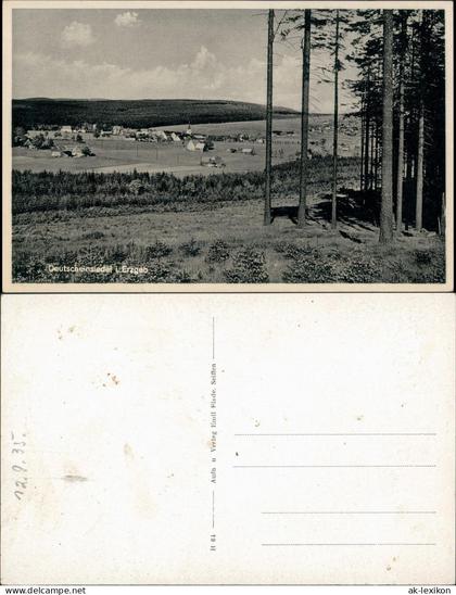 Ansichtskarte Deutscheinsiedel-Deutschneudorf Blick auf die Stadt 1935