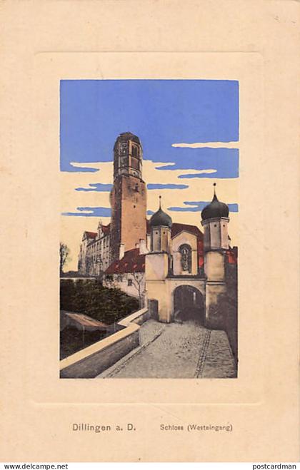 Deutschland - DILLINGEN - Schloss (Westeingang)
