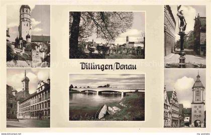 DILLINGEN Donau Bayern Dillingen Donaubruecke Donau Kirche Stadtturm Kollegium D