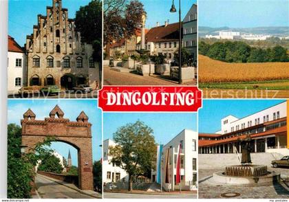 Dingolfing Isar Kirche Stadttor Brunnen Denkmal Gesamtansicht