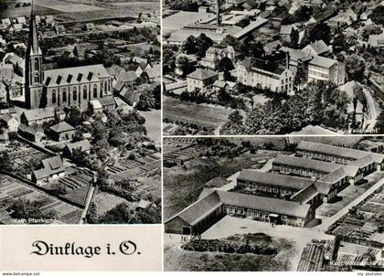 Dinklage Fliegeraufnahmen mit Kath Pfarrkirche Teilansicht Kath Volksschule