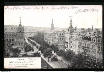 AK Döbeln, Königstrasse, unterer Teil