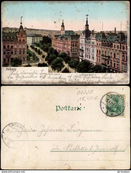 Ansichtskarte Döbeln Königstrasse 1902
