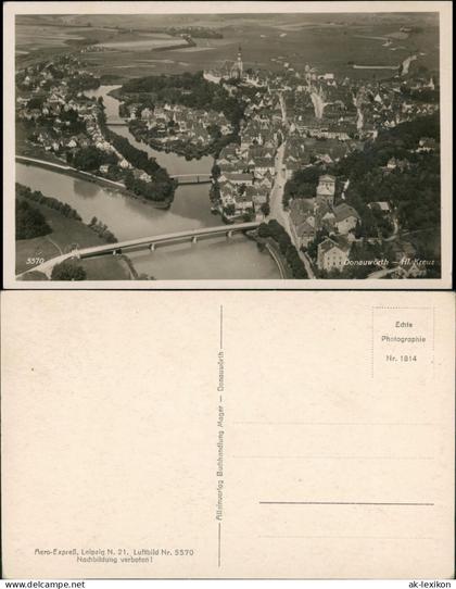 Ansichtskarte Donauwörth Luftbild 1930