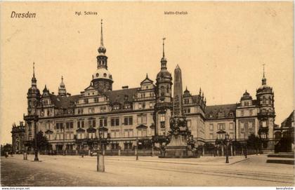 Dresden, Schloss u. Wettin-Obelisk