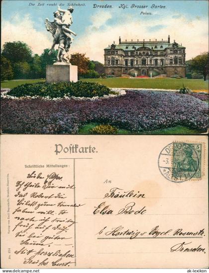 Seevorstadt-Ost/Großer Garten-Dresden Kgl. Grosser Garten Palais 1907