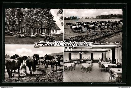 AK Dülmen, Gasthaus Waldfrieden am Wildpark, Innenansicht