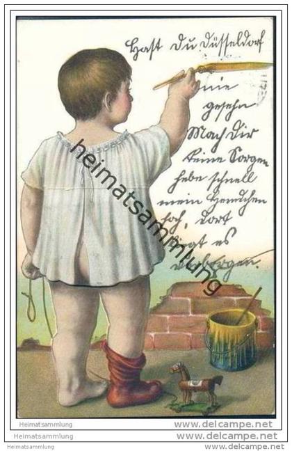 Düsseldorf - Künstlerkarte - Kind - Holzpferd - Kleines Leporello (10 Bilder) von Düsseldorf