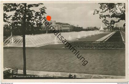 Düsseldorf - Wasserspiele in der Gartenschau - Schaffendes Volk - Reichsausstellung Schlageterstadt 1937 - Foto-AK - Ver