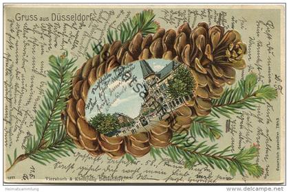 Gruss aus Düsseldorf - Verlag Viersbach & Kleinjung Düsseldorf - Prägedruck gel. 1906