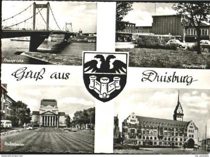 Duisburg Ruhr Duisburg Bruecke Bahnhof Theater Rathaus