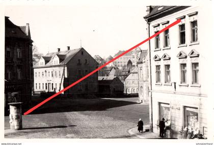 Foto Ebersbach Markt Marktplatz Laden Geschäft a Bahnhofstraße Marktstraße Schulstraße Neugersdorf Löbau Zittau DDR