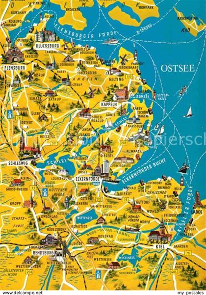 ECKERNFoeRDE Ostseebad Landkarte