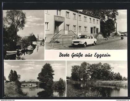 AK Eggesin, Strassenpartie und Landschaft
