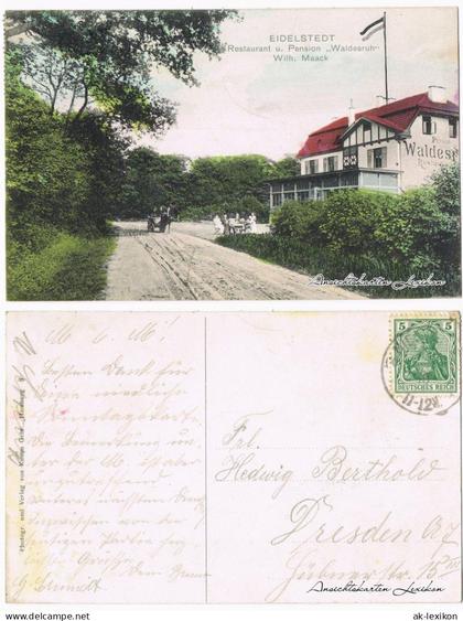 Ansichtskarte Eidelstedt-Hamburg Restaurant und Pension Waldesruh 1912